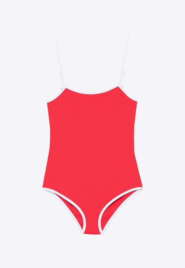 Miu Miu Cut-Out One-Piece Swimsuit Red MMV266SOOO14SJ_F0976