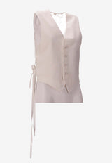 Ann Demeulemeester Tiuku Classic Waistcoat White B0012742FA558_002