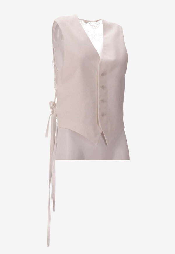 Ann Demeulemeester Tiuku Classic Waistcoat White B0012742FA558_002