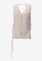 Ann Demeulemeester Tiuku Classic Waistcoat White B0012742FA558_002
