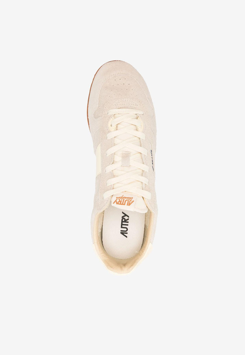 Autry Windspin Suede and Leather Sneakers Cream WSLMUB_01