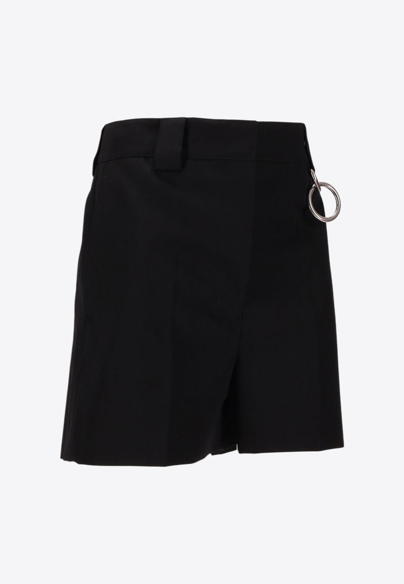 Prada Wool High-Waisted Shorts Black P220JCSOOO108N_F0002