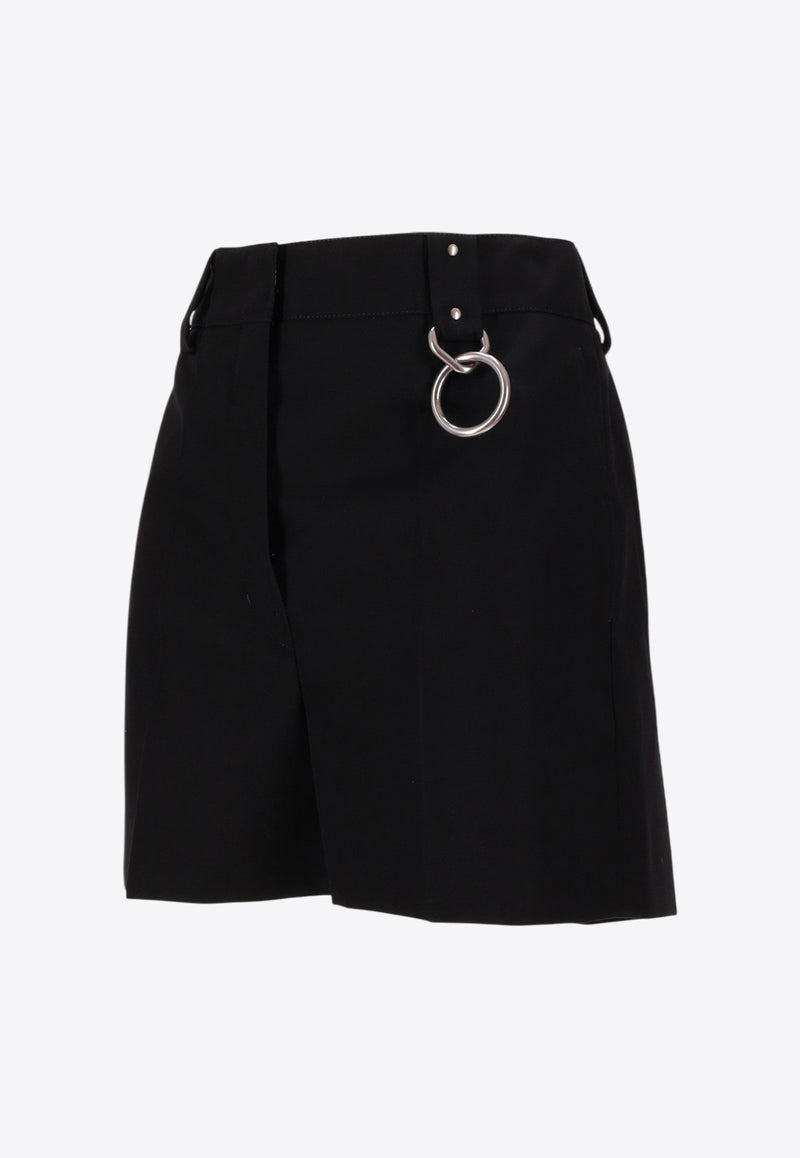 Prada Wool High-Waisted Shorts Black P220JCSOOO108N_F0002