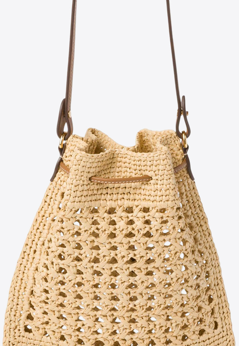 Miu Miu Mini Woven-Raffia Bucket Bag Natural 5ND0162DO1_F0A5T