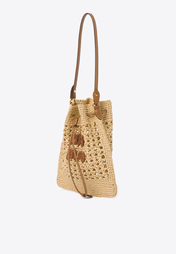 Miu Miu Mini Woven-Raffia Bucket Bag Natural 5ND0162DO1_F0A5T