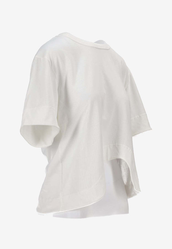 Niccolò Pasqualetti Onda Asymmetric T-shirt White NP07TS01COJE_BIANCO