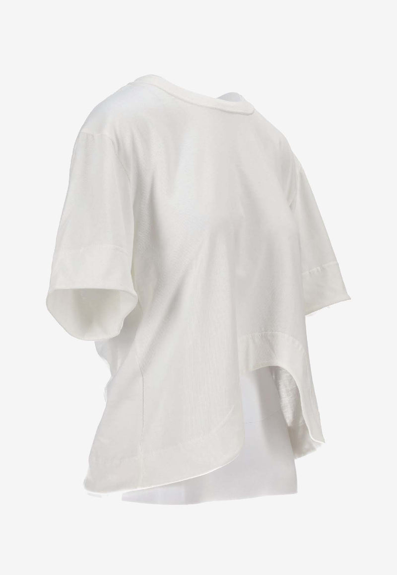 Niccolò Pasqualetti Onda Asymmetric T-shirt White NP07TS01COJE_BIANCO