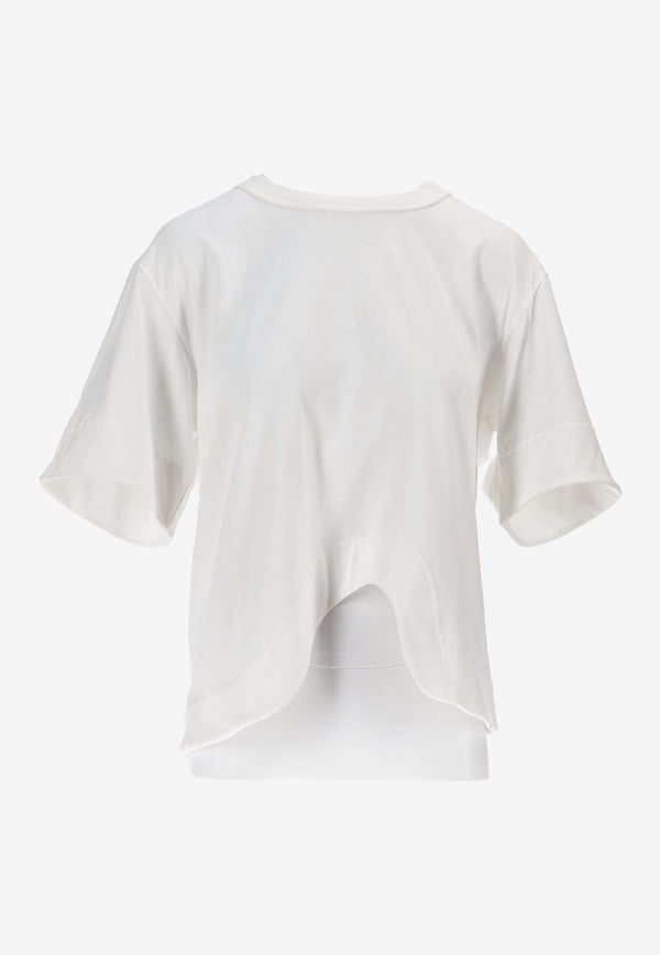 Niccolò Pasqualetti Onda Asymmetric T-shirt White NP07TS01COJE_BIANCO