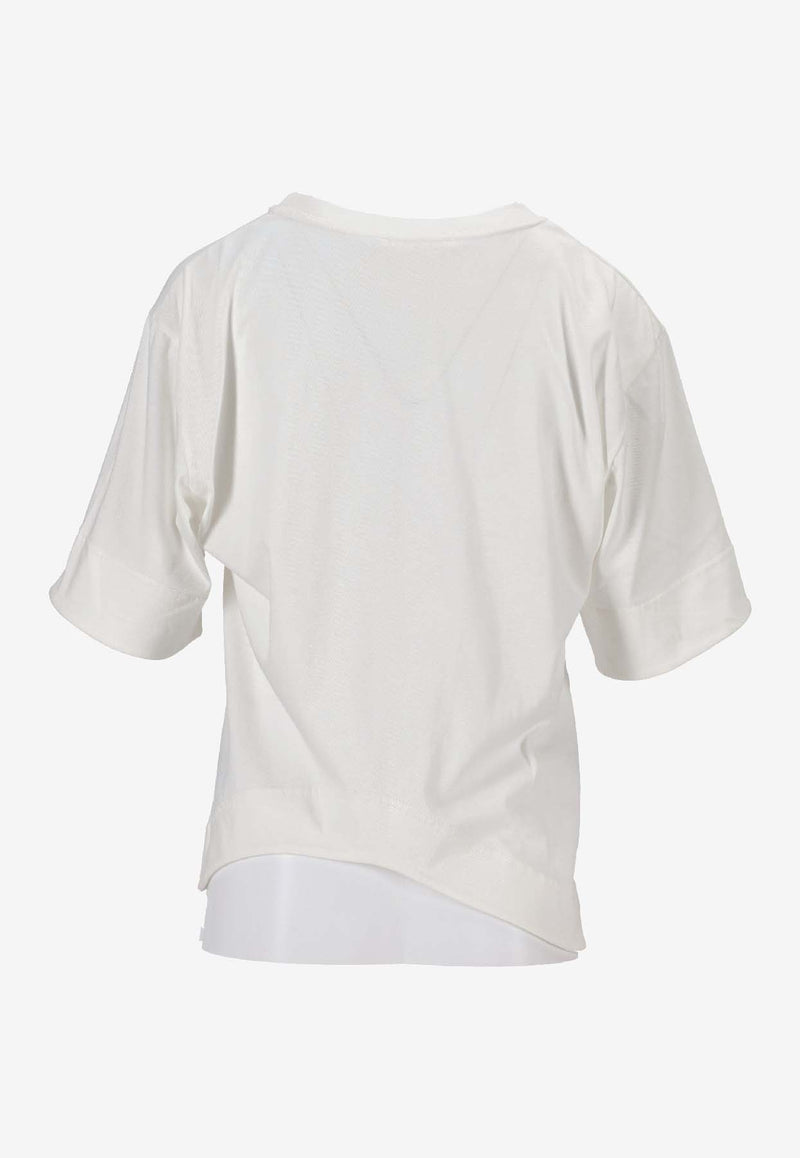 Niccolò Pasqualetti Onda Asymmetric T-shirt White NP07TS01COJE_BIANCO