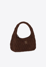 Miu Miu Wander Matelassé Suede Shoulder Bag Cocoa 5BC183VOOHAB7O_F0324