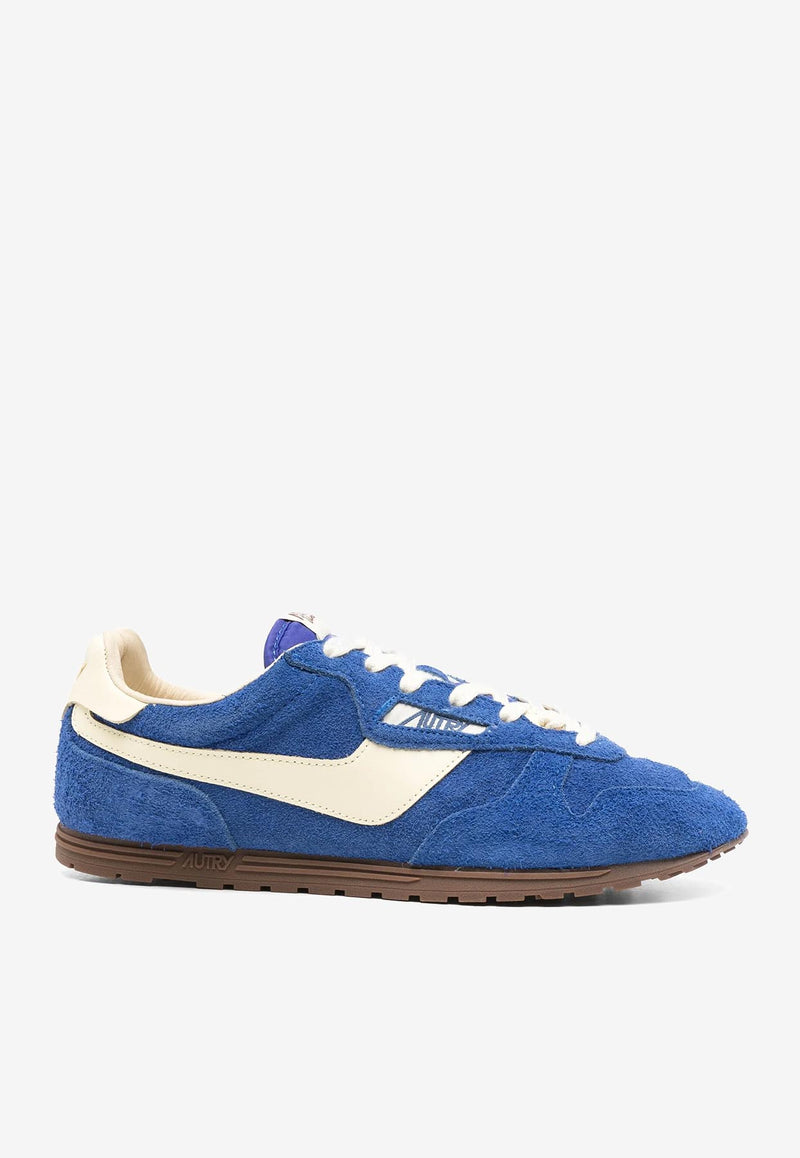 Autry Windspin Suede and Leather Sneakers Blue WSLMUB_19