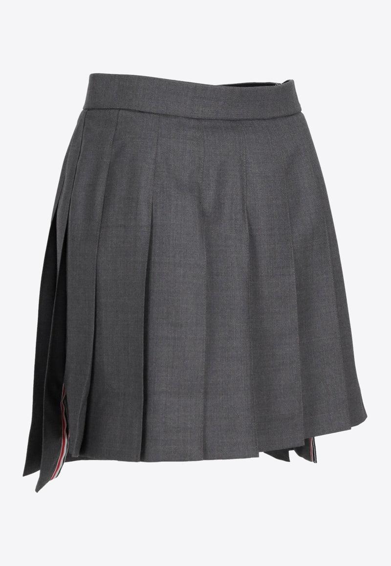 Thom Browne Signature Loopback Mini Pleated Skirt Gray FGC402V00626_035