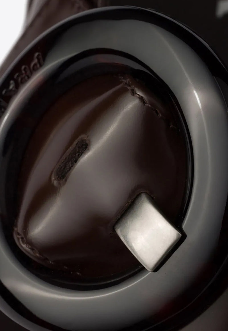 Prada Brushed Leather Slingback Flats Dark Brown 1X962NF035P39_F0038