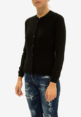 La Rose Essential Cashmere Cardigan Black GDC22801C_2000