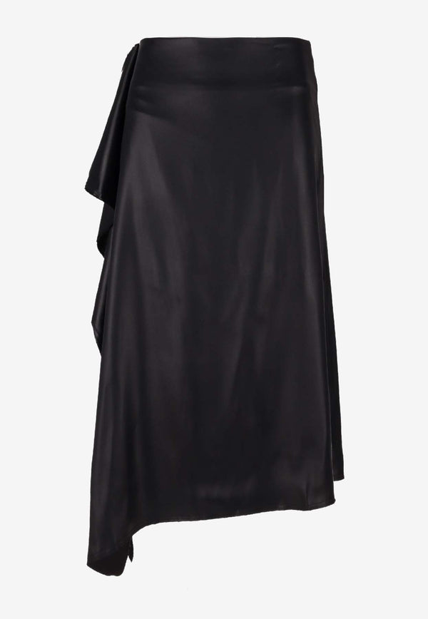 Niccolò Pasqualetti Nota Asymmetric Midi Skirt Black NP07S005SASI_NERO