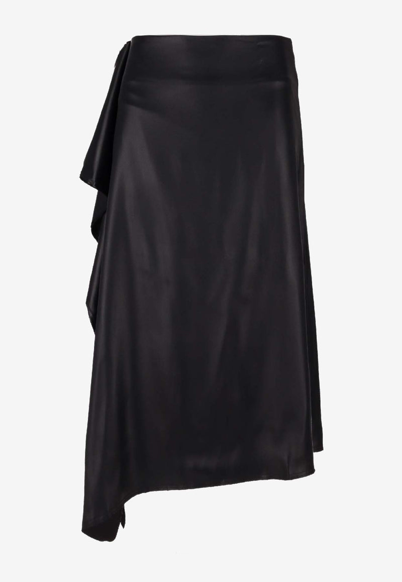 Niccolò Pasqualetti Nota Asymmetric Midi Skirt Black NP07S005SASI_NERO