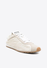Miu Miu Plume Nappa Leather Low-Top Sneakers White 5E114EFD005D7C_F0304