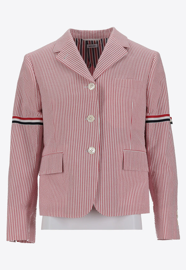 Thom Browne Single-Breasted Stripe Blazer Red FBC928O00572_600