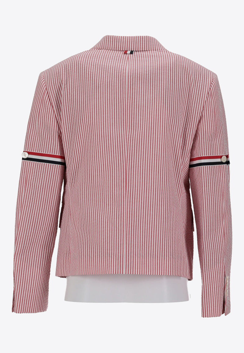 Thom Browne Single-Breasted Stripe Blazer Red FBC928O00572_600