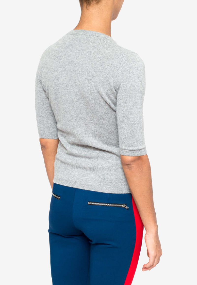 La Rose Cashmere Knit Top Gray GDC22805C_21028