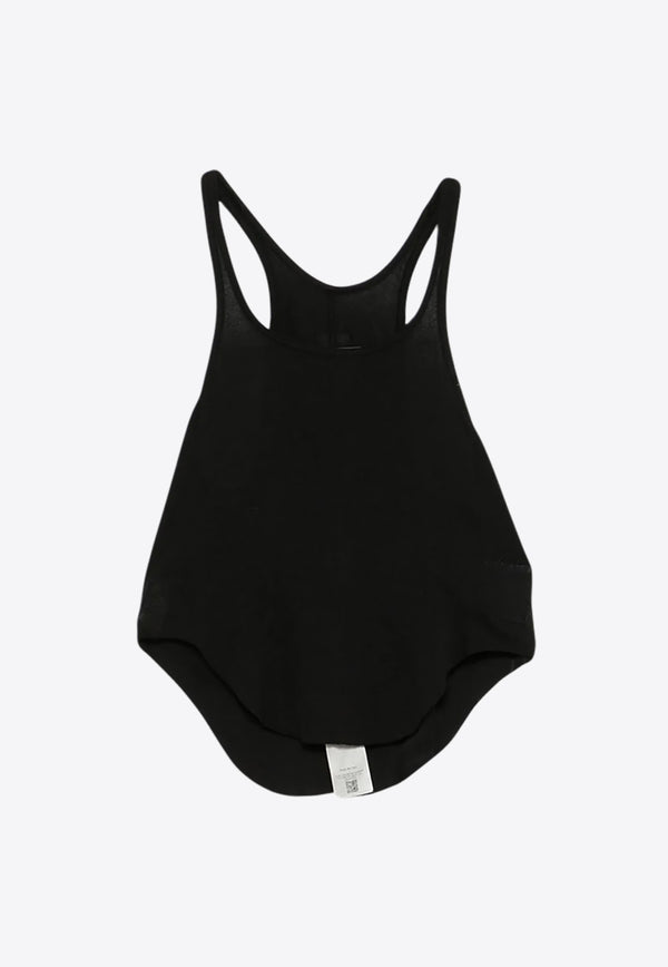 Rick Owens DRKSHDW Basic Vintage-Effect Tank Top with Strap Black DS01E3100BH_09
