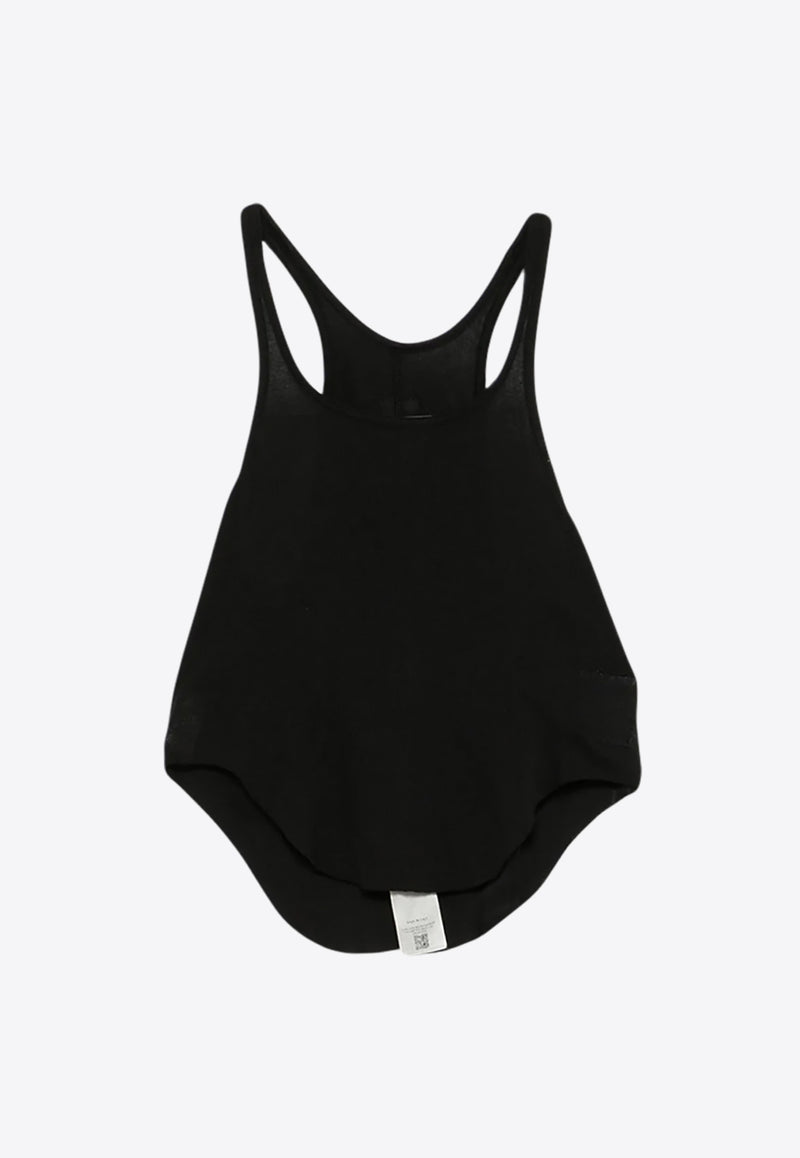 Rick Owens DRKSHDW Basic Vintage-Effect Tank Top with Strap Black DS01E3100BH_09