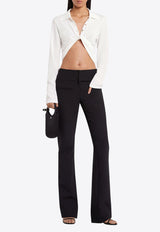 Courrèges Polo Twist Cropped Top  White 225JPO048JS0193_0001