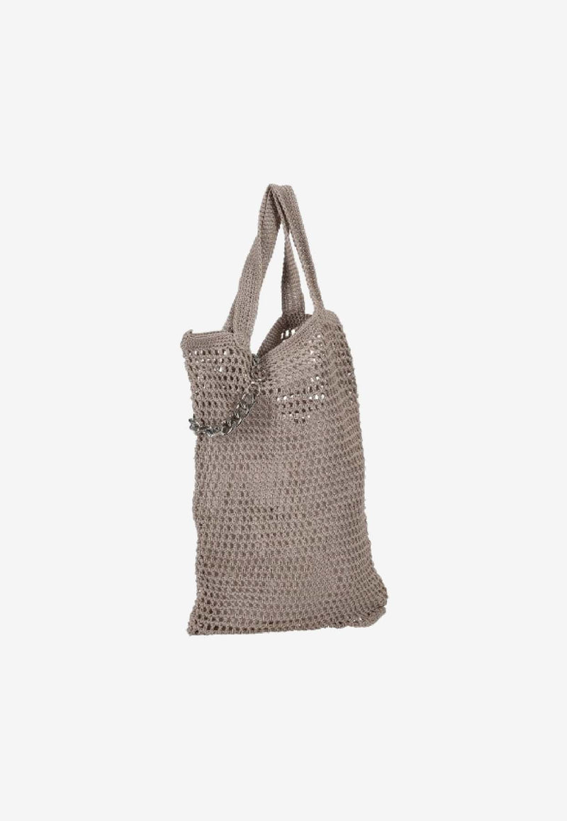 Niccolò Pasqualetti Coya Macramé Tote Bag Beige NP07B005COYA_BEIGE