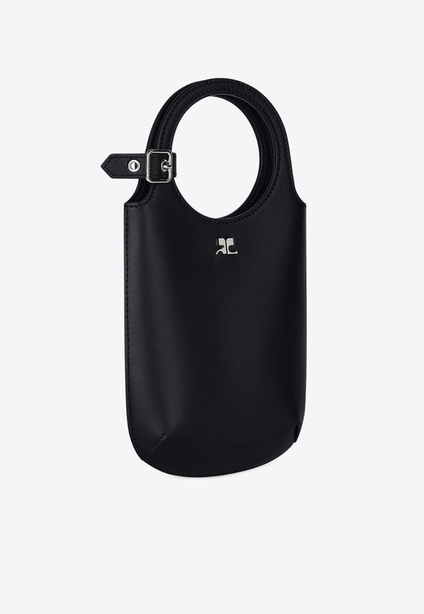 Courrèges Slim Holy Leather Handbag  Black 225GSA178CR0065_9999