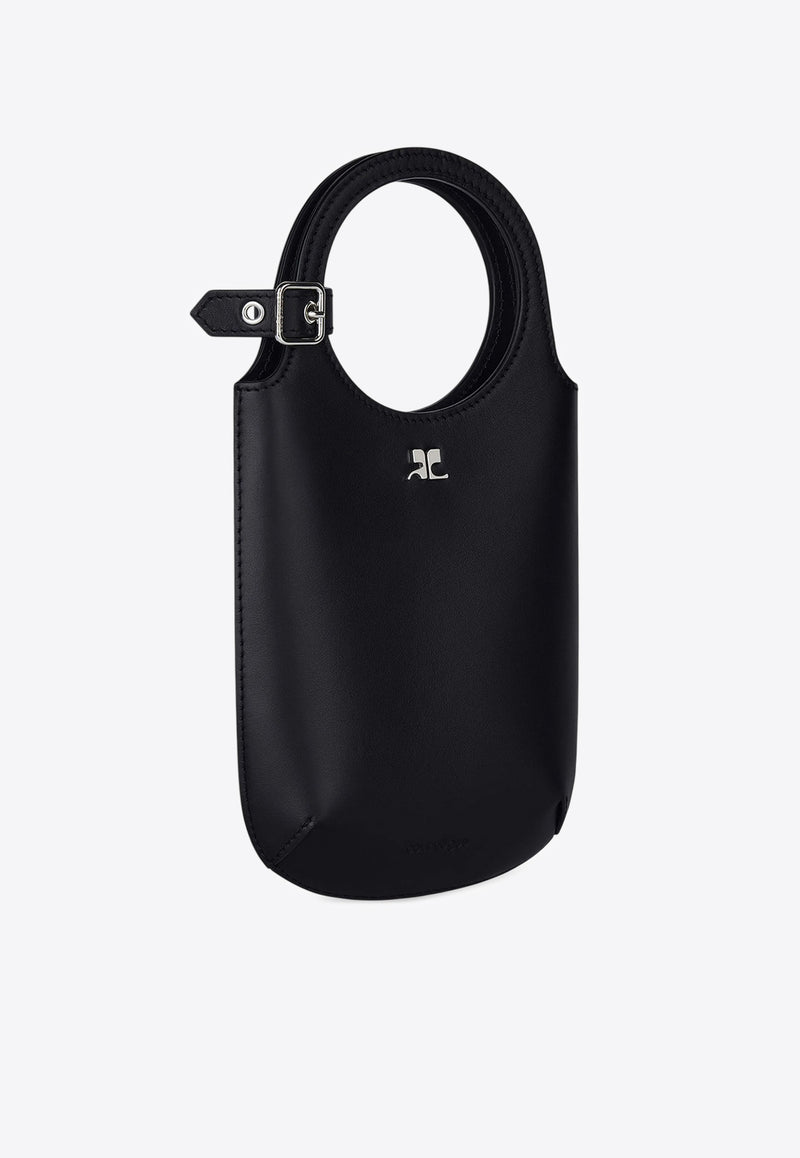 Courrèges Slim Holy Leather Handbag  Black 225GSA178CR0065_9999