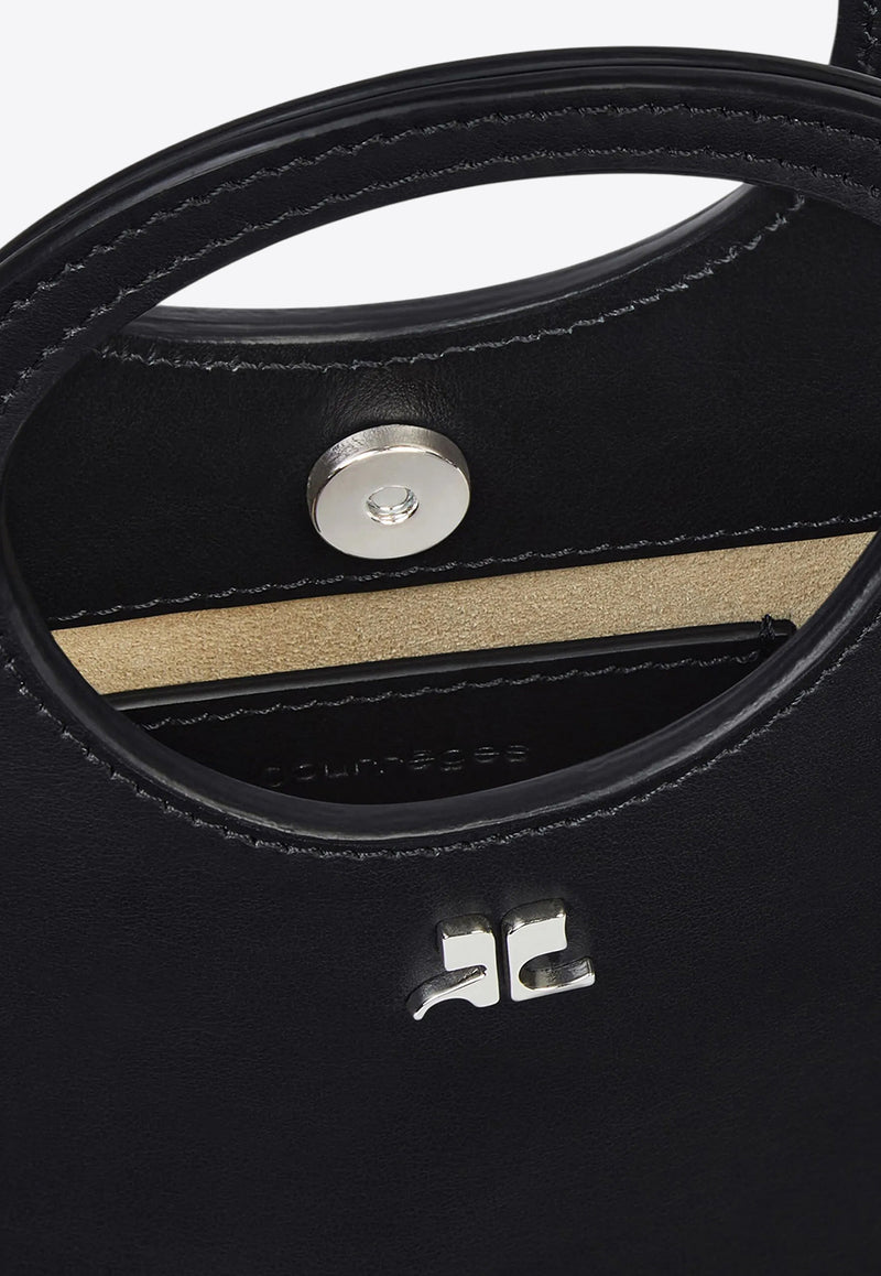 Courrèges Slim Holy Leather Handbag  Black 225GSA178CR0065_9999