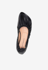 Niccolò Pasqualetti Obliqua Soft Leather Ballet Flats Black NP07F003LEA_NERO