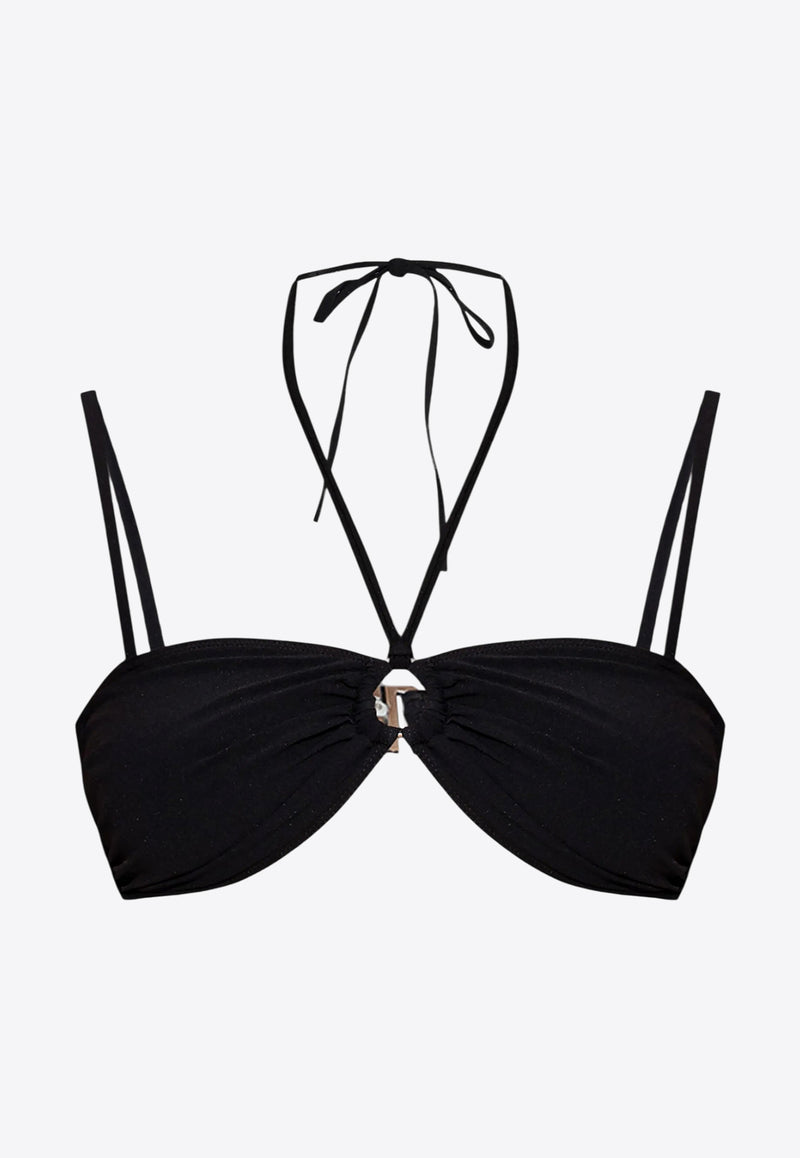 Isabel Marant Fayma Twisted-Front Bikini Top Black SG0024FAC2P01I_01BK