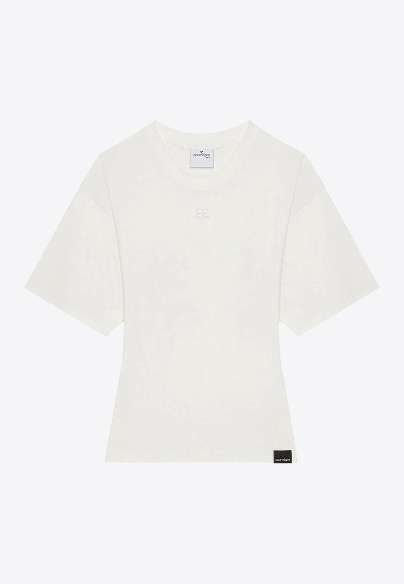 Courrèges Wide-Sleeved Crewneck T-shirt  White 125JTS168JS0107_0001