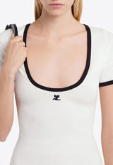Courrèges Holistic Contrast Mini Dress White 225JRO600JS0203_0098