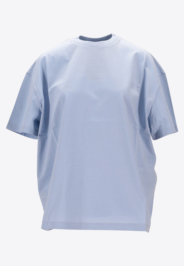 Prada Triangle Logo Oversized T-shirt Light Blue 3556BSOOO11CD_F0076