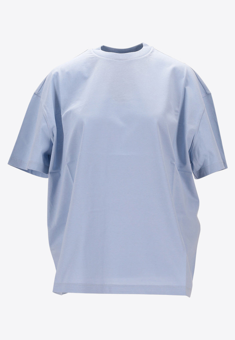 Prada Triangle Logo Oversized T-shirt Light Blue 3556BSOOO11CD_F0076