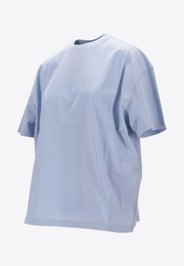 Prada Triangle Logo Oversized T-shirt Light Blue 3556BSOOO11CD_F0076