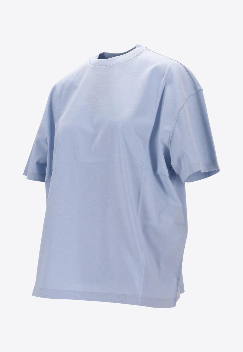 Prada Triangle Logo Oversized T-shirt Light Blue 3556BSOOO11CD_F0076