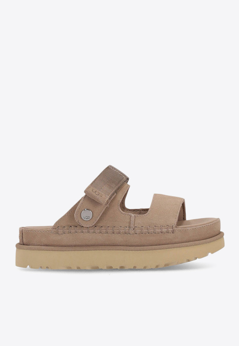 UGG Goldenstar Glide Suede Sandals Sand 1167399_SAN