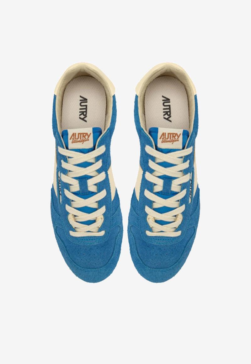 Autry Windspin Suede and Leather Low-Top Sneakers Light Blue WSLWUB_18