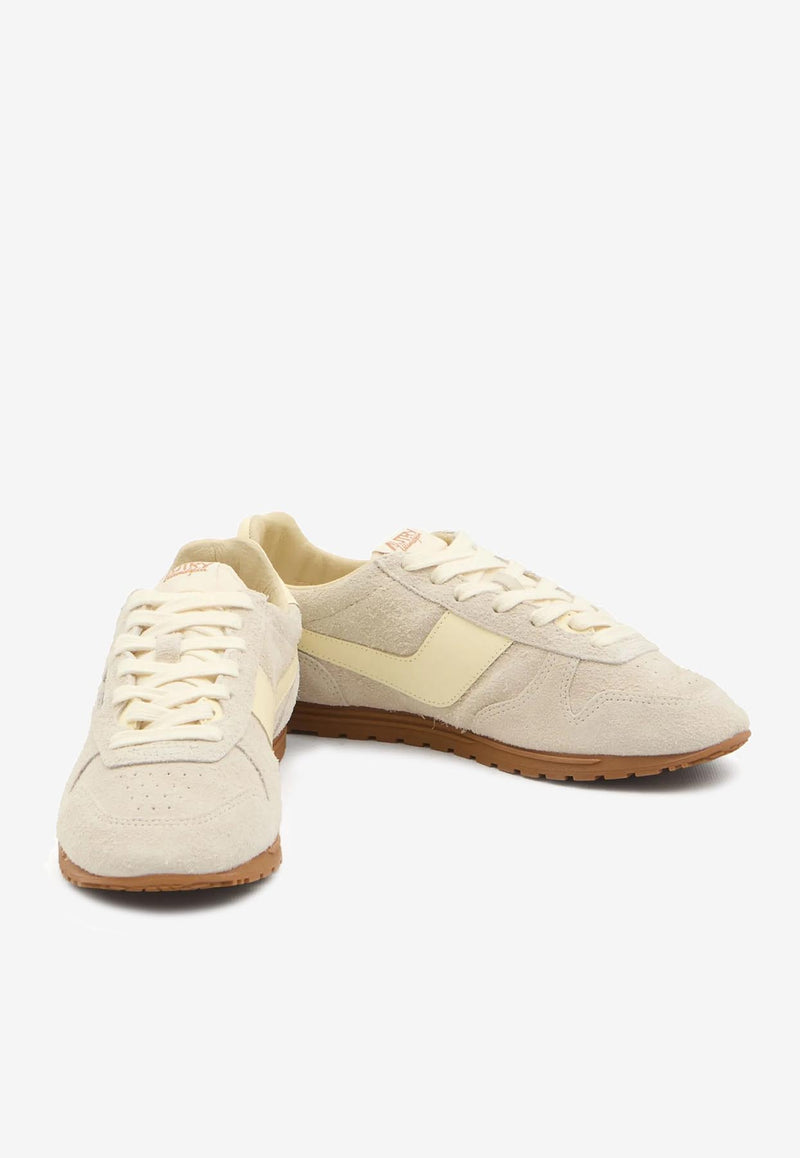 Autry Windspin Suede and Leather Low-Top Sneakers Beige WSLWUB_01