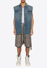 Rick Owens DRKSHDW SL Tommy Jumbo Denim Vest Denim DU01E3764DWB_06