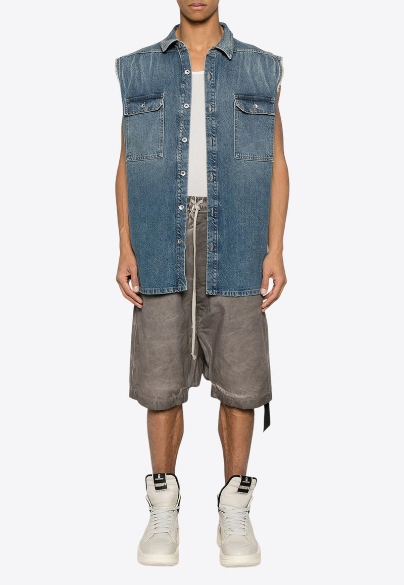 Rick Owens DRKSHDW SL Tommy Jumbo Denim Vest Denim DU01E3764DWB_06