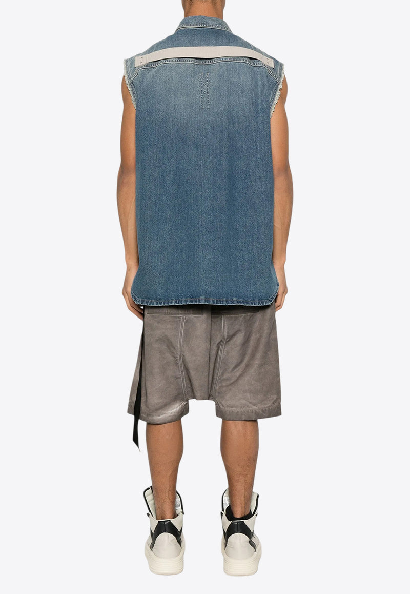 Rick Owens DRKSHDW SL Tommy Jumbo Denim Vest Denim DU01E3764DWB_06