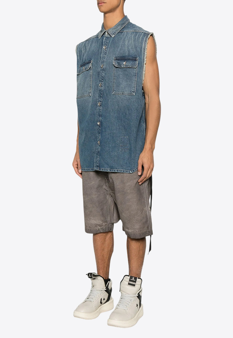 Rick Owens DRKSHDW SL Tommy Jumbo Denim Vest Denim DU01E3764DWB_06