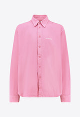 Balenciaga Distressed Long-Sleeved Logo Shirt Pink 822840TRWB1_2014_BABY PINK_32772800