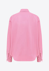 Balenciaga Distressed Long-Sleeved Logo Shirt Pink 822840TRWB1_2014_BABY PINK_32772800