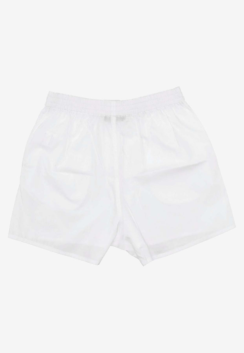La Rose Button-Up Mini Shorts White PS002001_WHITE