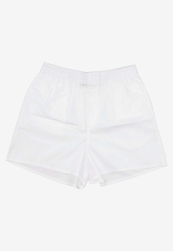 La Rose Button-Up Mini Shorts White PS002001_WHITE